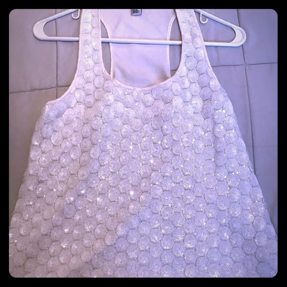 White shimmer shirt